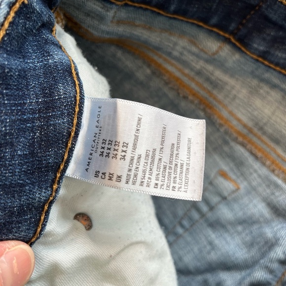 American Eagle Men's Blue Denim Jeans size 34X32 - Picture 6 of 8